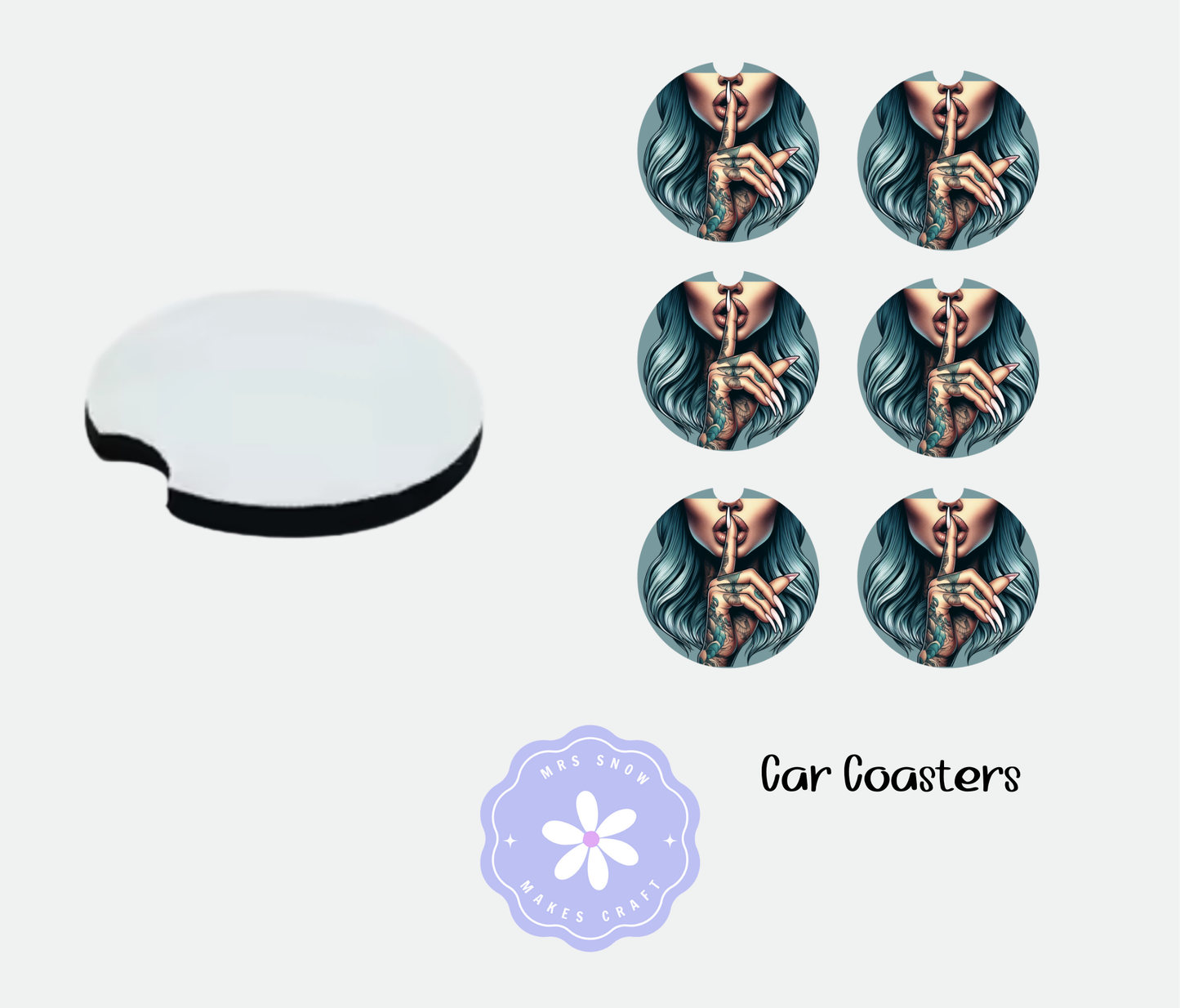 CAR COASTERS SUBLIMATION PRINT - #5