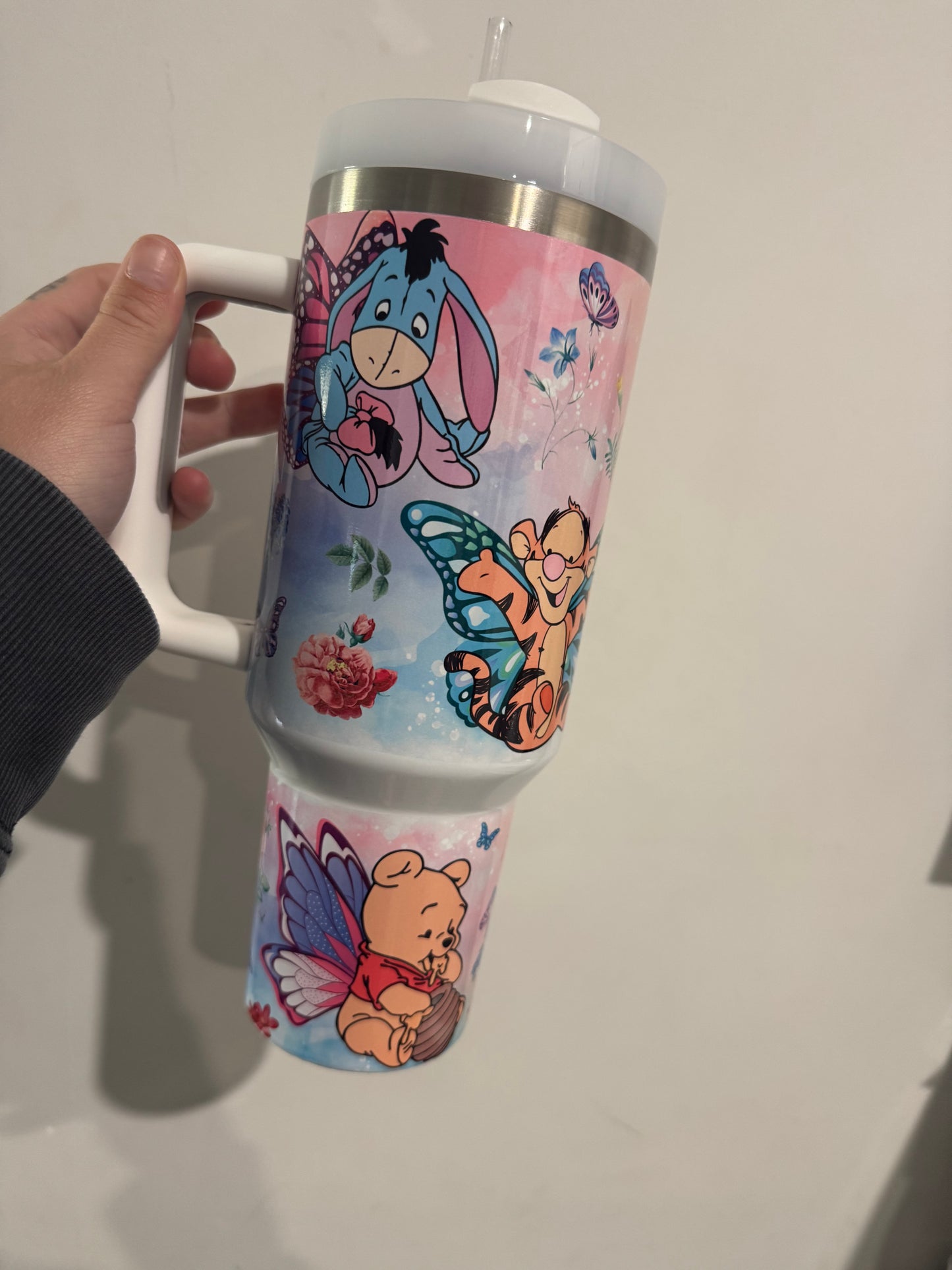 Butterfly yellow bear & friends 40oz Tumbler