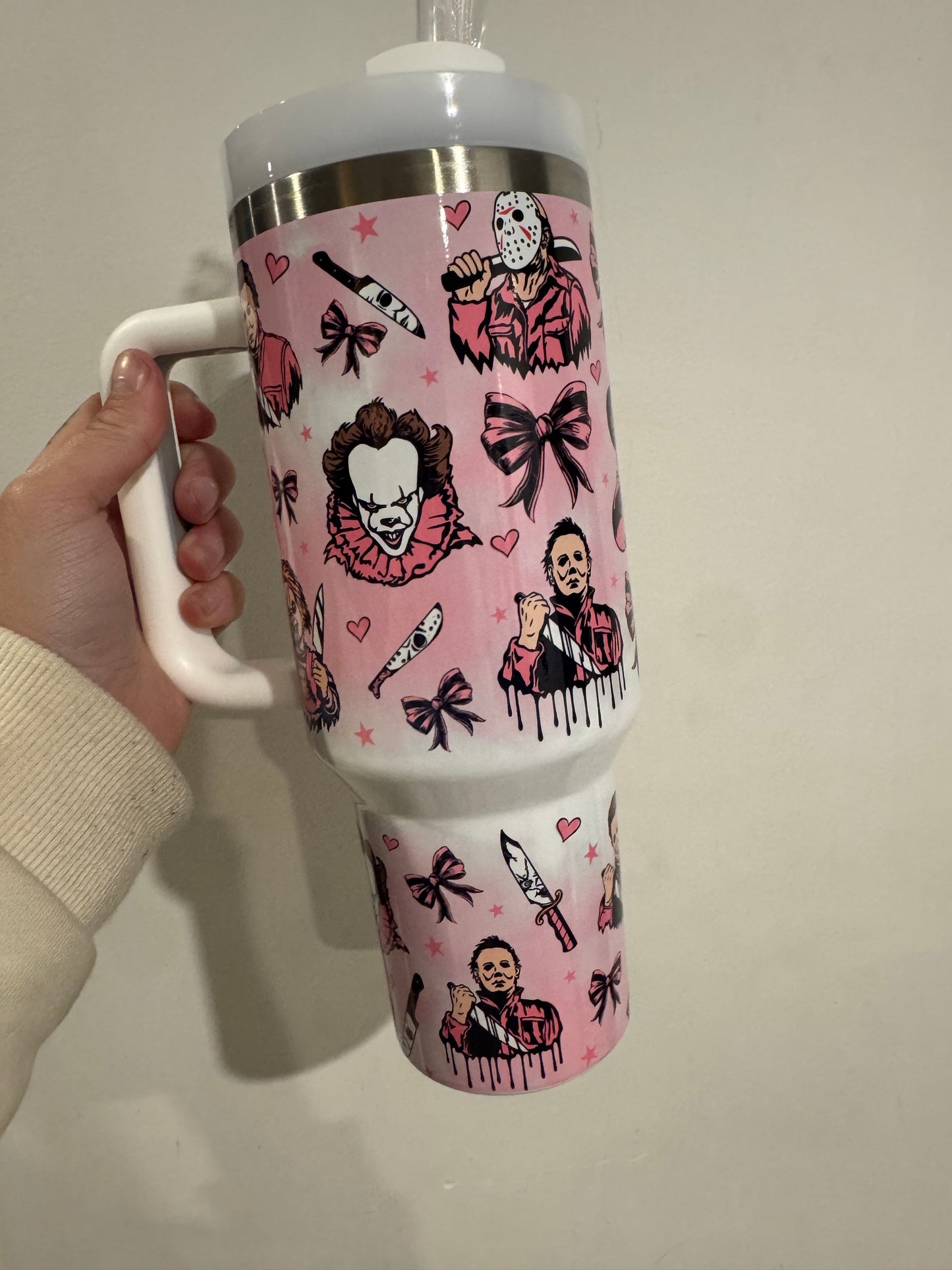 Pink Scary Boys 40oz Tumbler