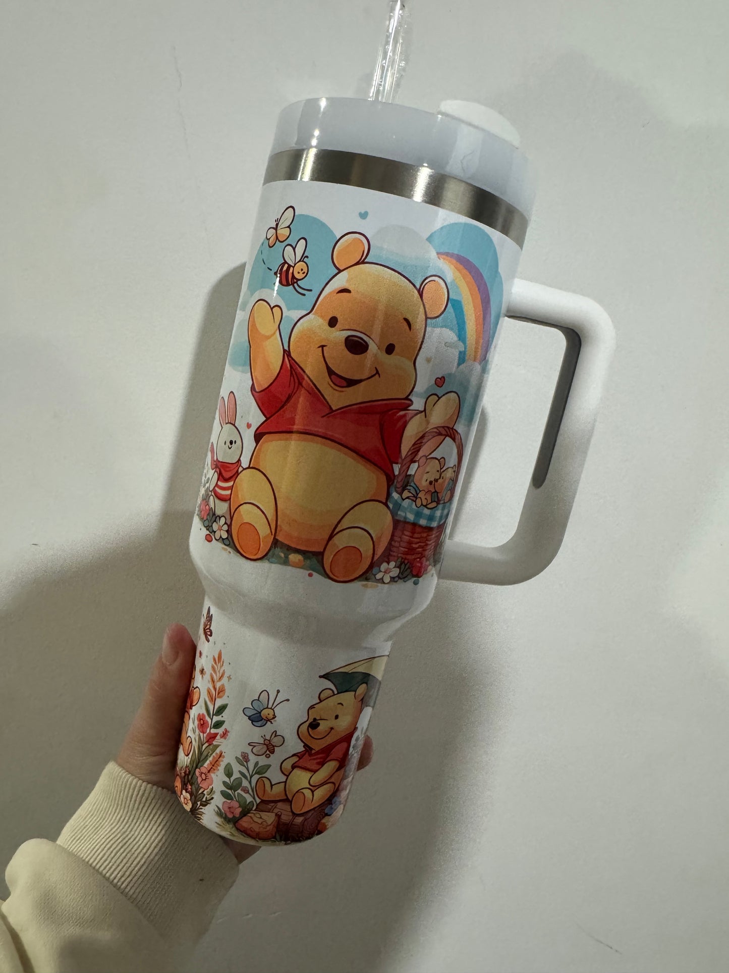 Yellow Bear grey to colour 40oz Tumbler