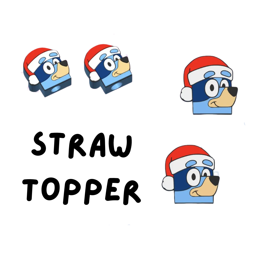 Blue Dog Straw toppers