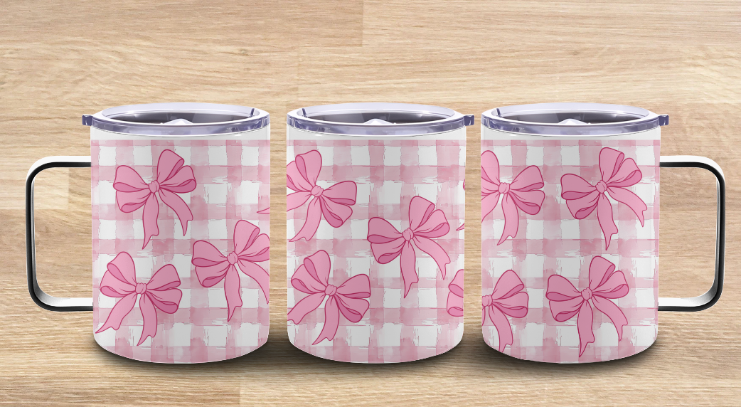 Coffee Mugs - Pink Bows