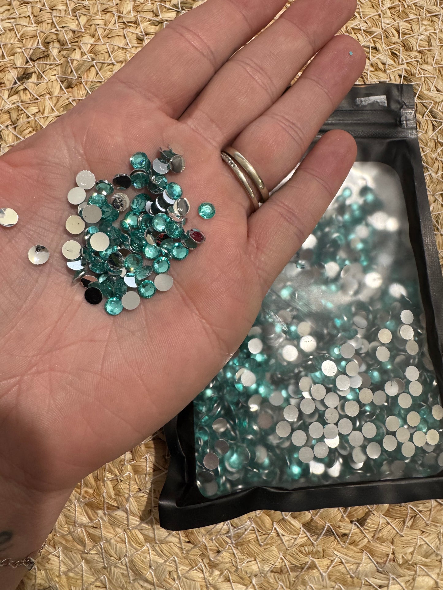 5mm Rhinestones - Aquamarine