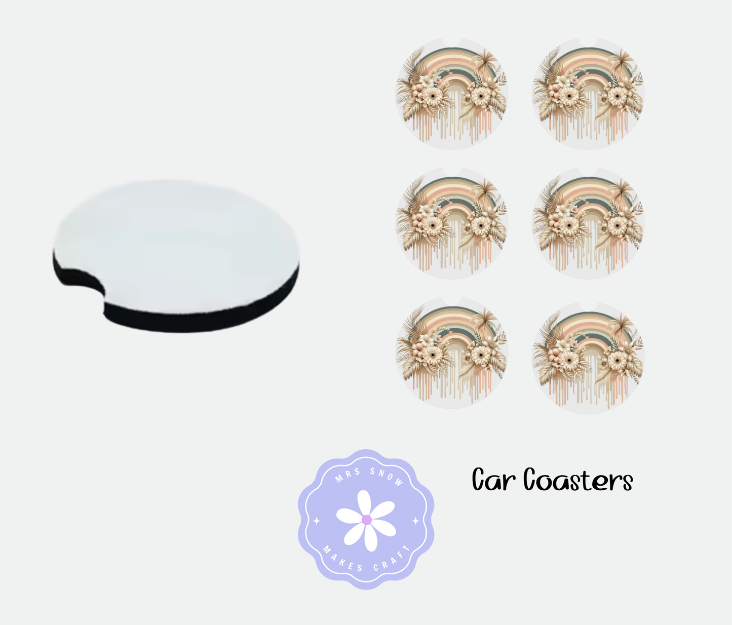 CAR COASTERS SUBLIMATION PRINT - #1