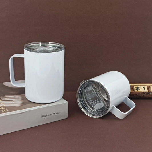 Stainless Steel 12oz Sublimation Travel Coffee Mug with Handle