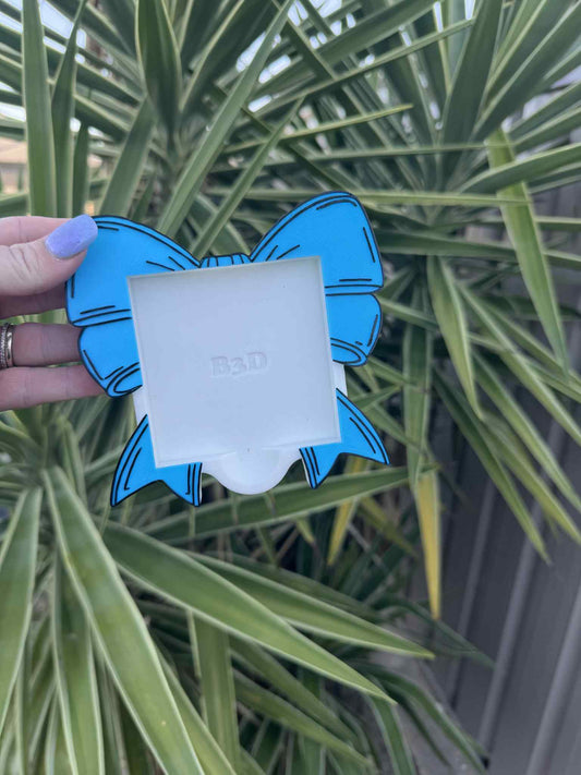 Blue Bow Sticky Note holder