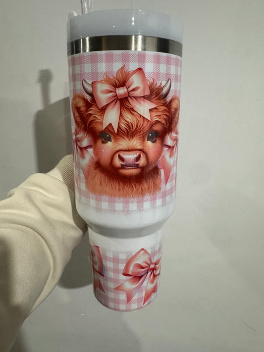 Pink highland 40oz Tumbler