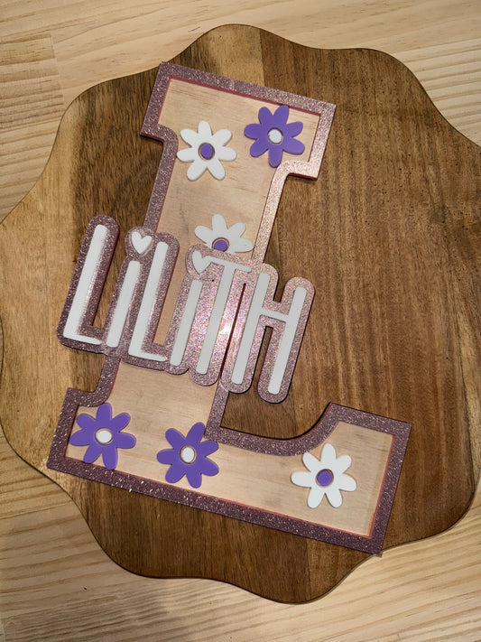 Personalized Kids Door/Wall Sign, Custom Ply & Acrylic Name Plaque