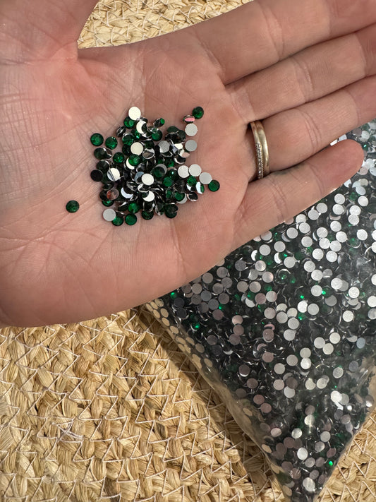 4mm Rhinestones -Emerald