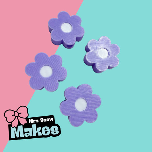 Purple Daisy Straw Toppers