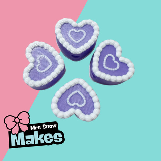 Purple coquette cake Straw Toppers