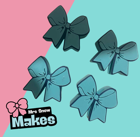 Pretty Bow Blue Straw Toppers