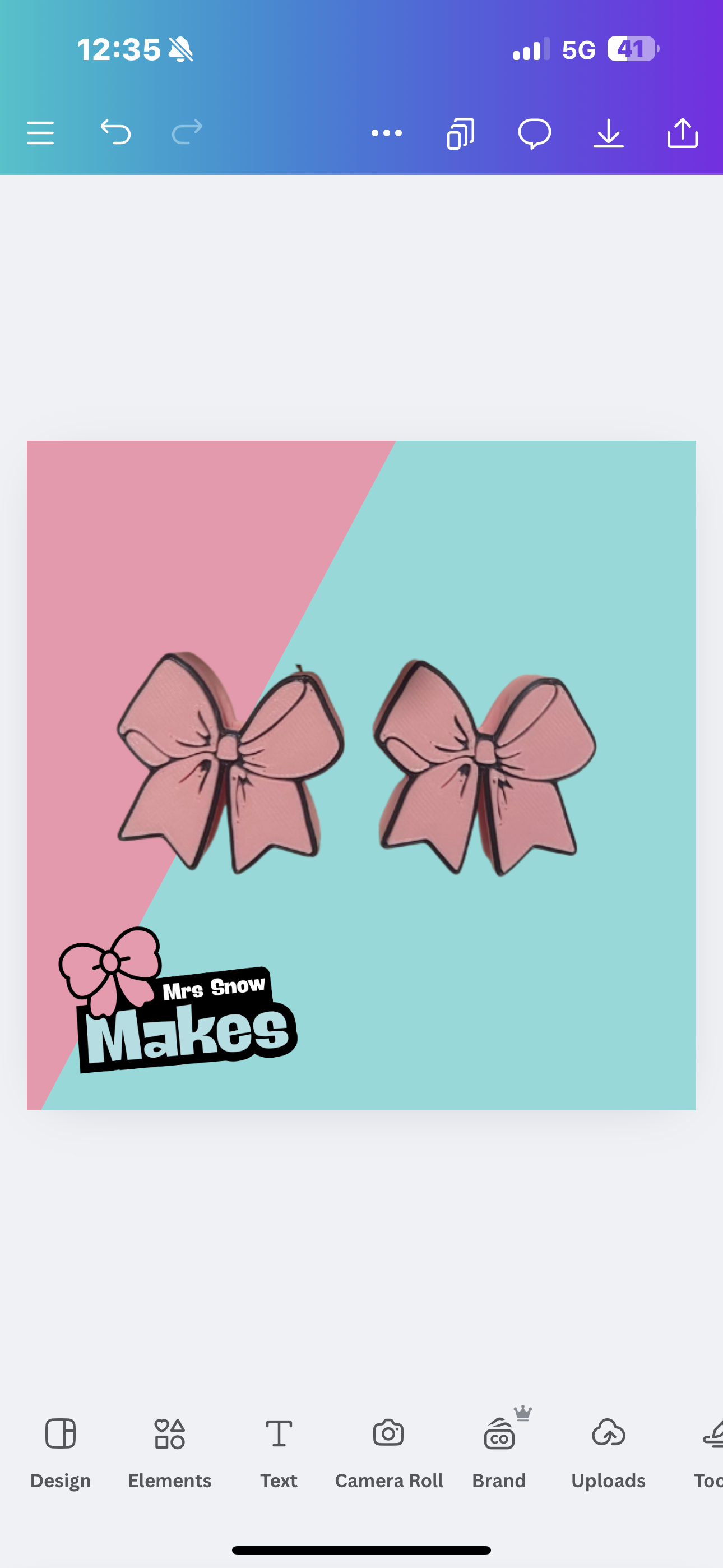 Pretty Bow Pink Straw Toppers