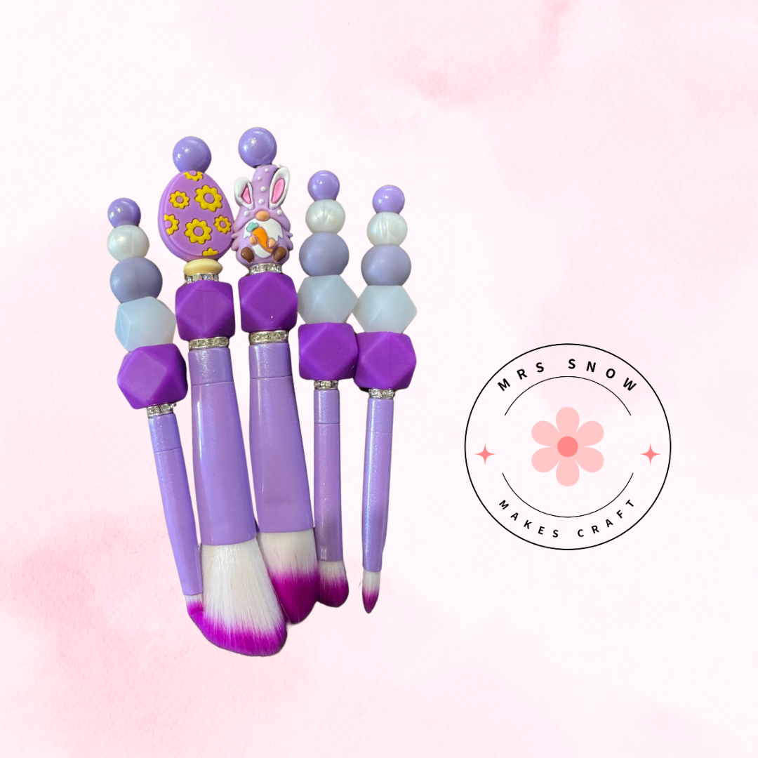 Purple Easter themed Makeup brushes