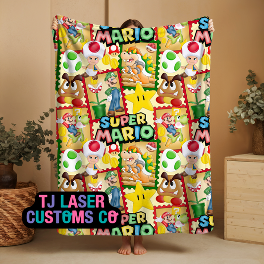 SUPER MARI0 - THROW BLANKET