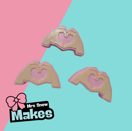 Hand Heart Straw Toppers