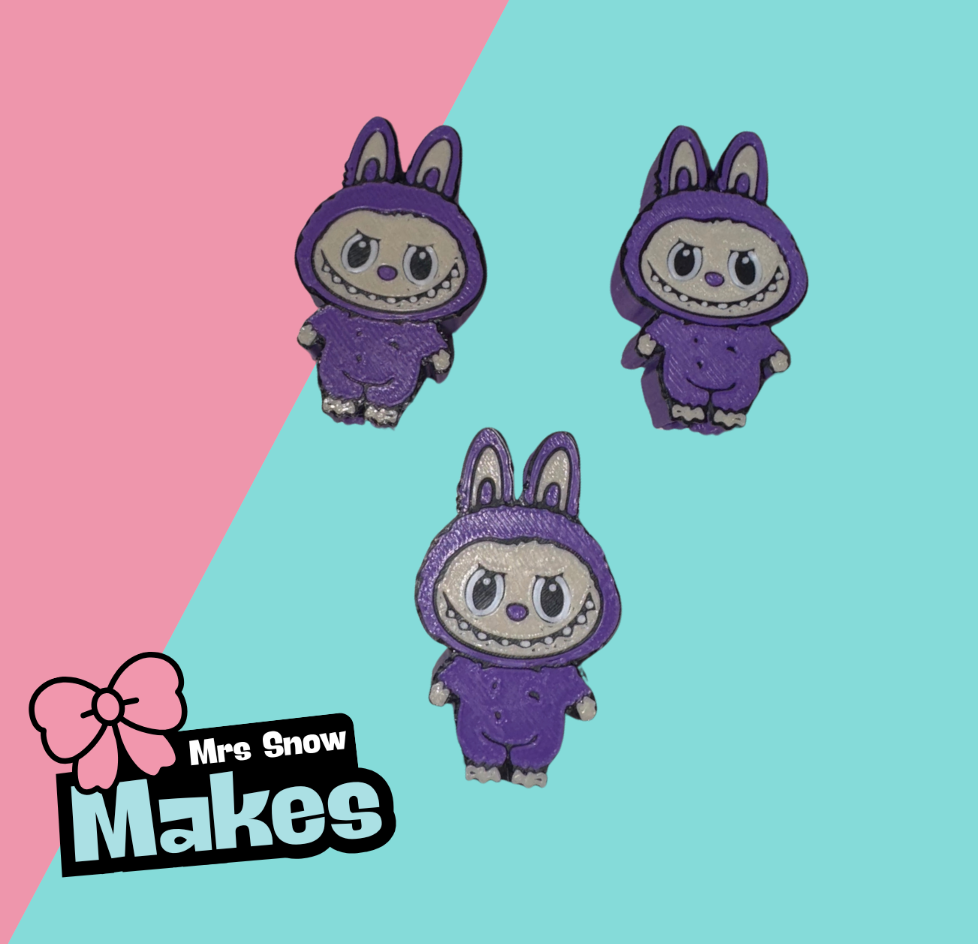 Purple lafufu Straw Toppers