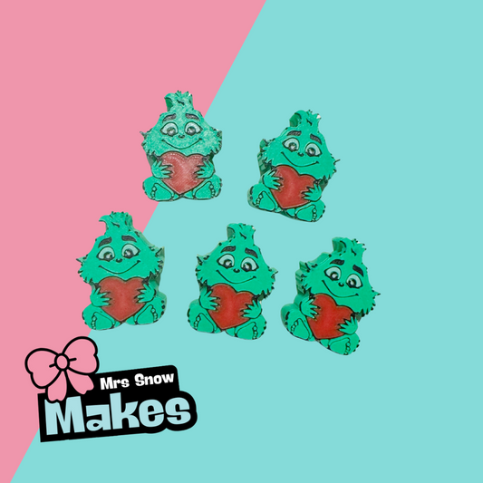 Grinchie Straw Toppers