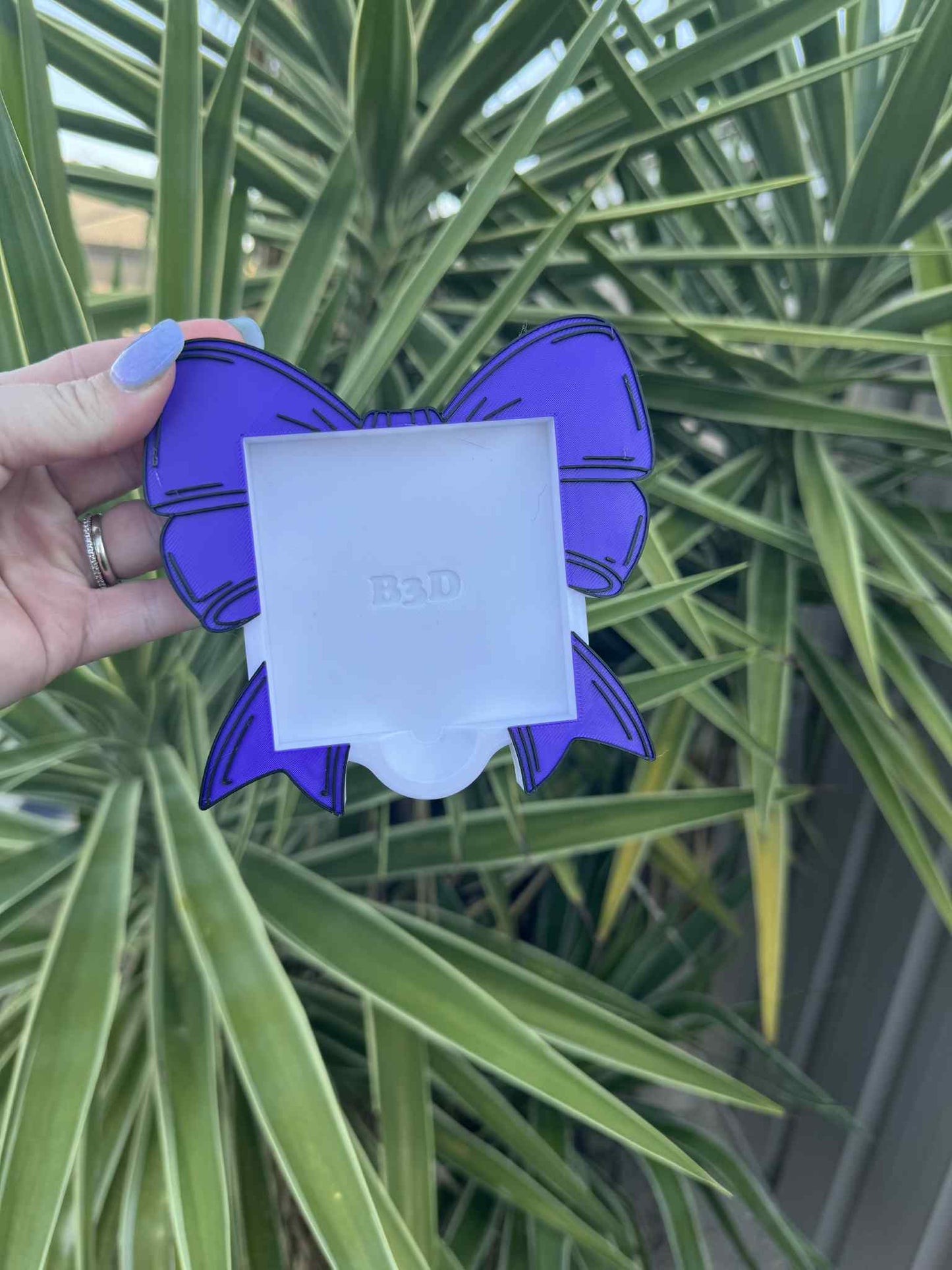 Purple & Black Bow Sticky Note holder